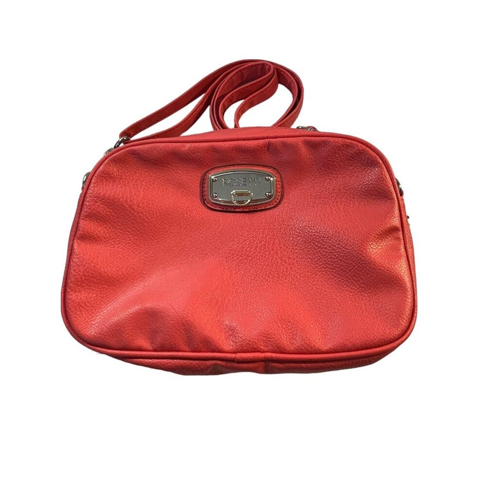 Rosetti Coral‎ Color Pebbled Faux Leather Adjustable Strap Crossbody Purse NWT